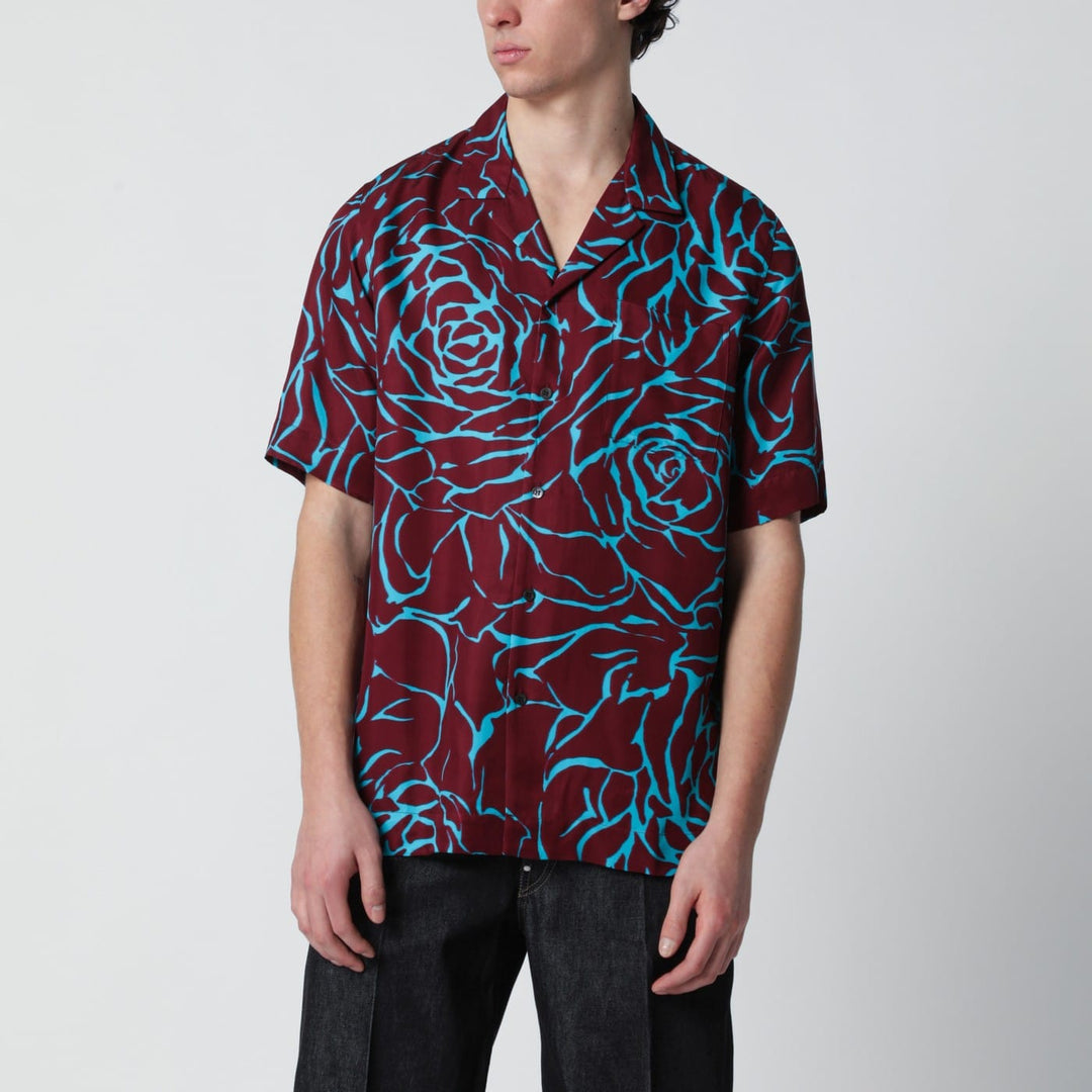 Shirts & Tops Dries Van Noten - Burgundy shirt with Archive Rose print Brand