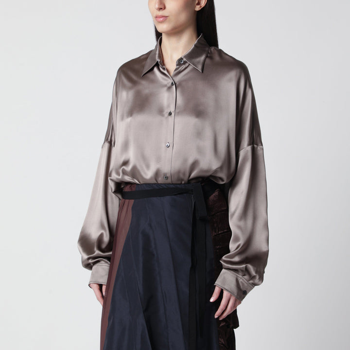 Shirts &amp; Tops Dries Van Noten - Shirt Taupe Color in Silk Brand