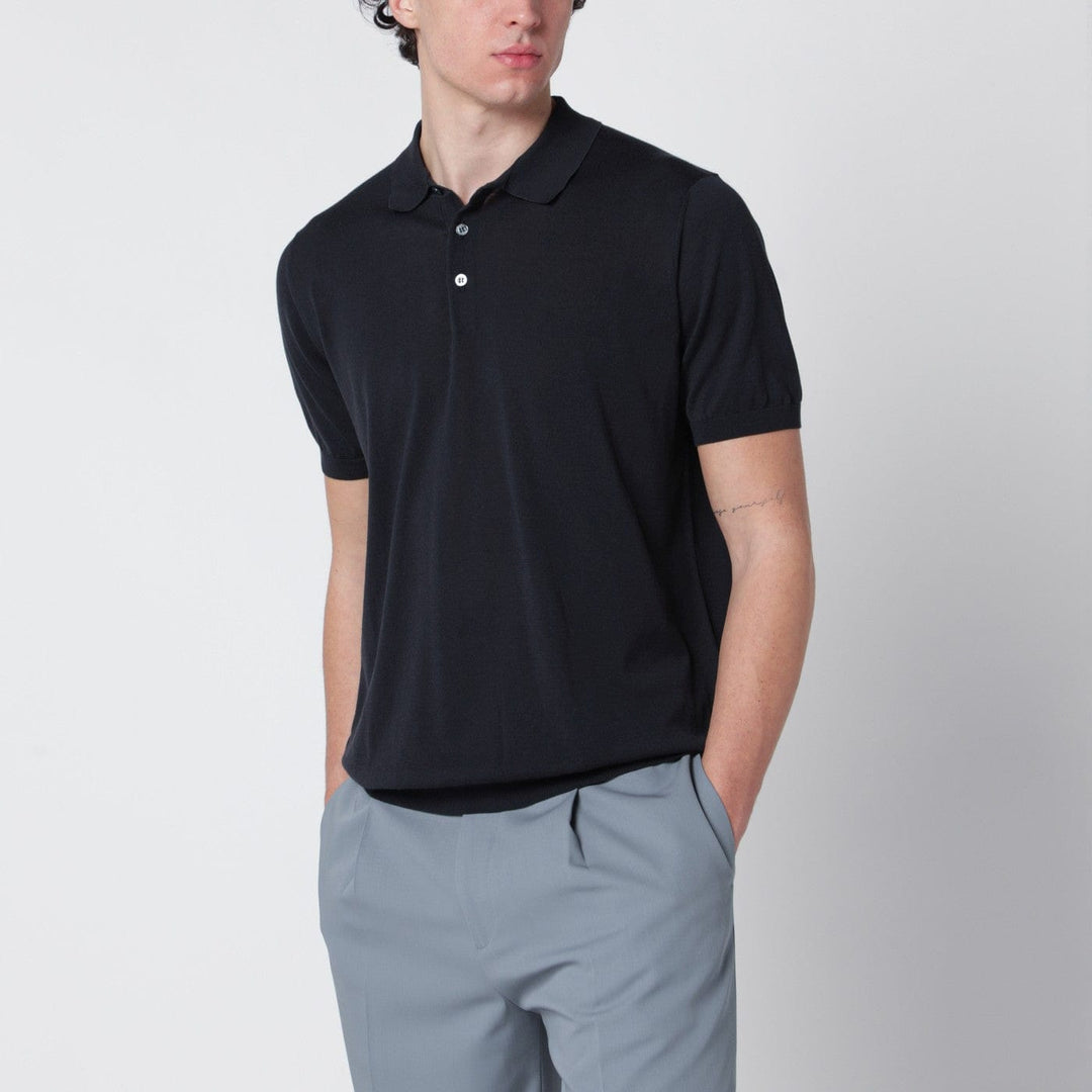 Shirts &amp; Tops Drumohr - Navy blue cotton polo Brand