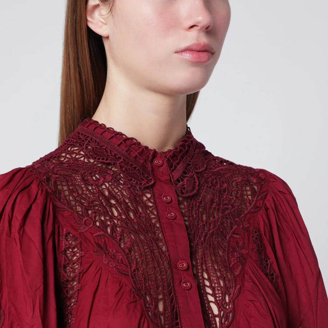 FARM Rio - Berry Garden blouse in guipure lace Brand Shirts &amp; Tops M