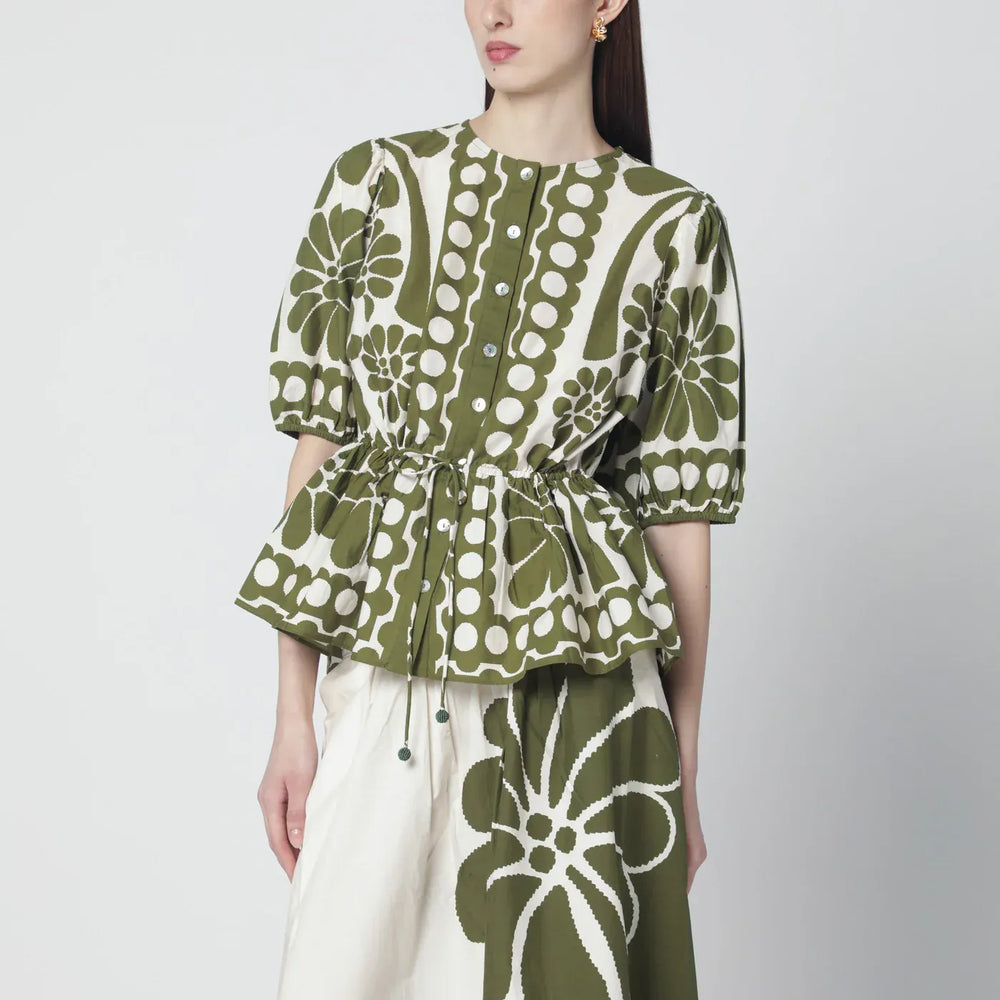 FARM Rio - Palermo blouse with green print Brand Shirts & Tops XS
