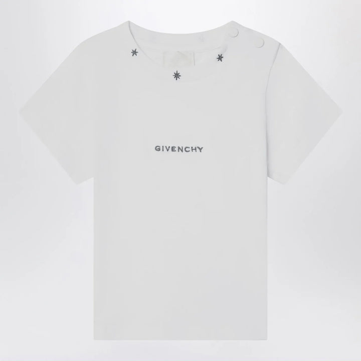 Givenchy - White cotton T-shirt with embroidered logo Brand Shirts &amp; Tops 2A