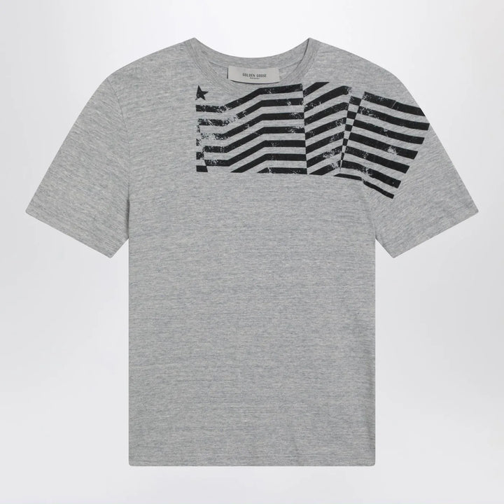 Golden Goose - Grey T-shirt with logo print Brand Shirts &amp; Tops XS