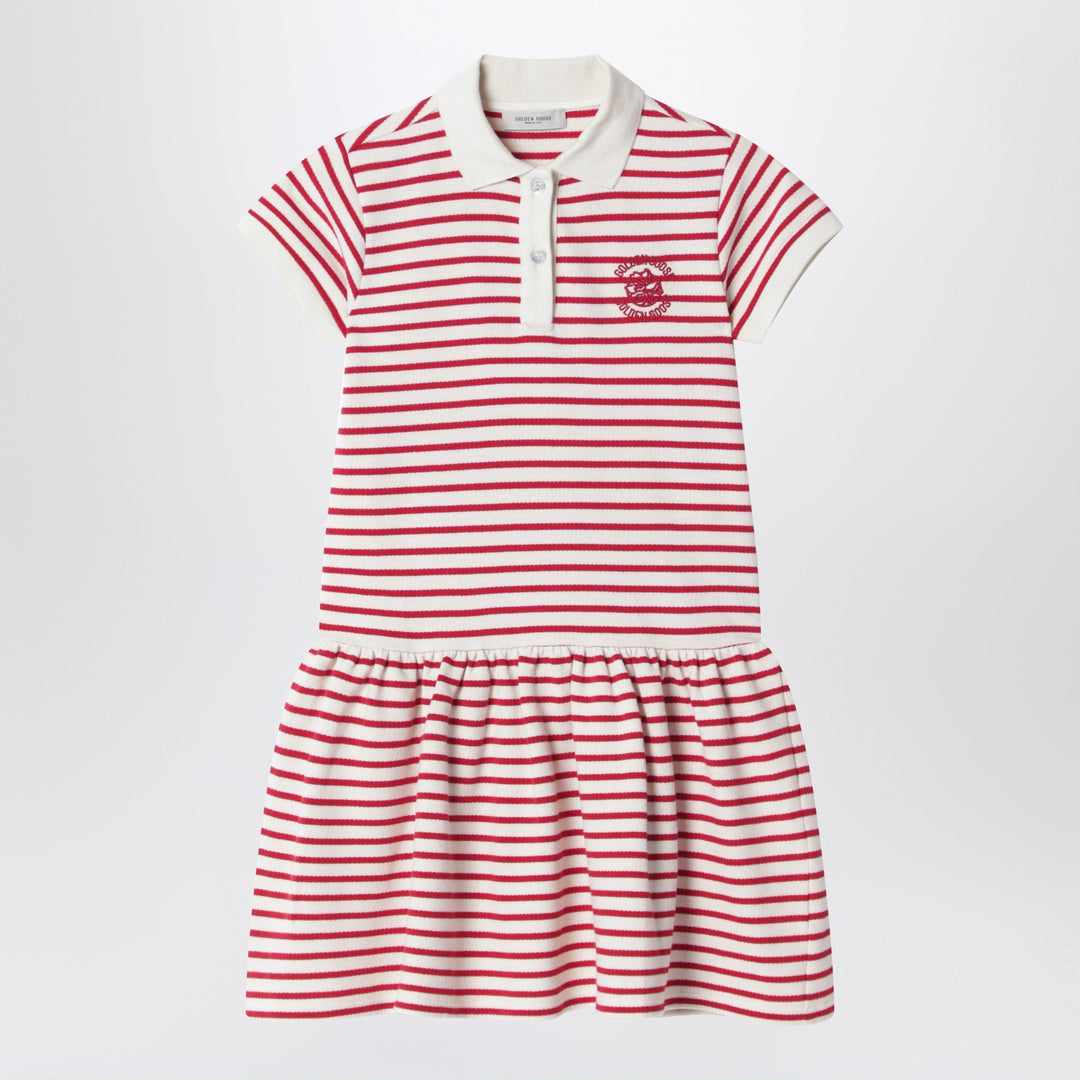 Shirts & Tops Golden Goose - White/red striped polo dress Brand
