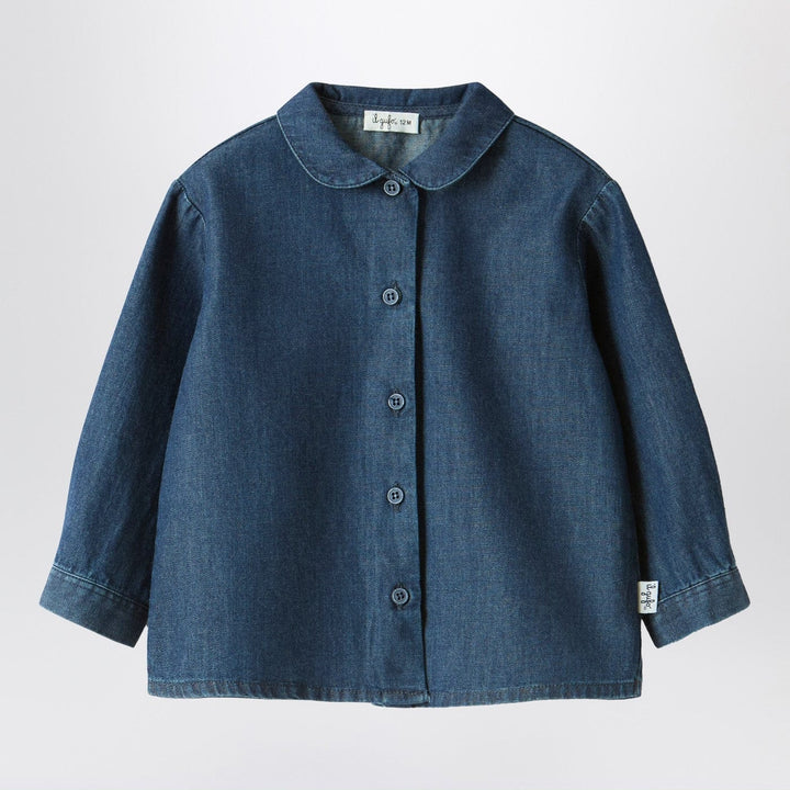 Shirts &amp; Tops 12 Il Gufo - Baby shirt in blue denim Brand