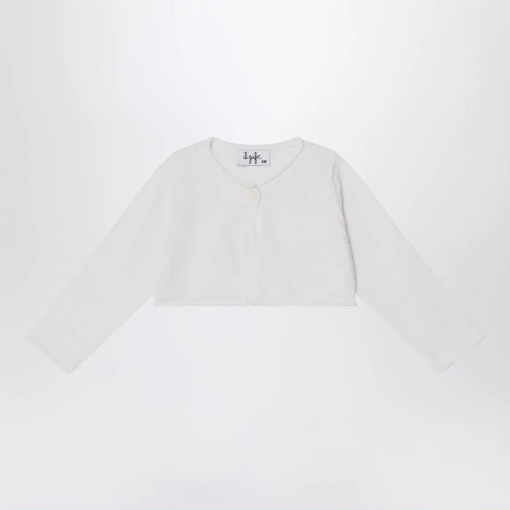 Il Gufo - Short wrap cardigan white milk Brand Shirts &amp; Tops 8Y