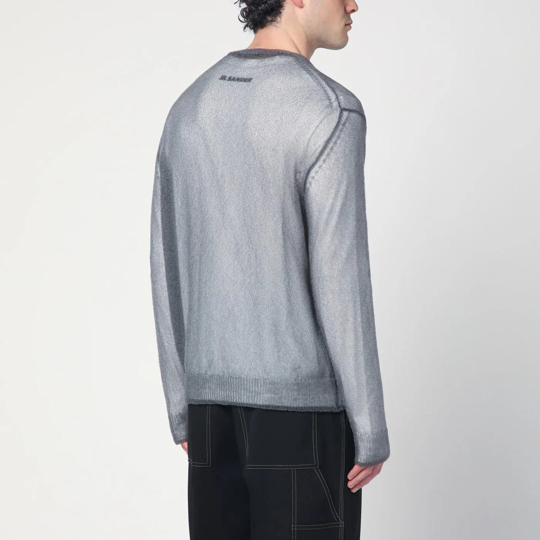 Jil Sander - Grey jumper with layered design Brand Shirts &amp; Tops