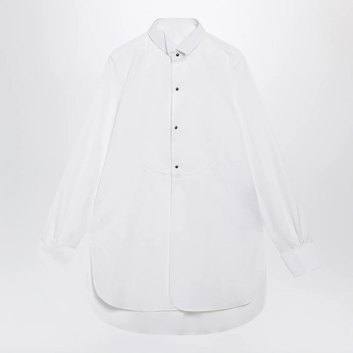 Maison Margiela - Long-sleeve cotton poplin shirt in white Brand Shirts &amp; Tops 40  IT