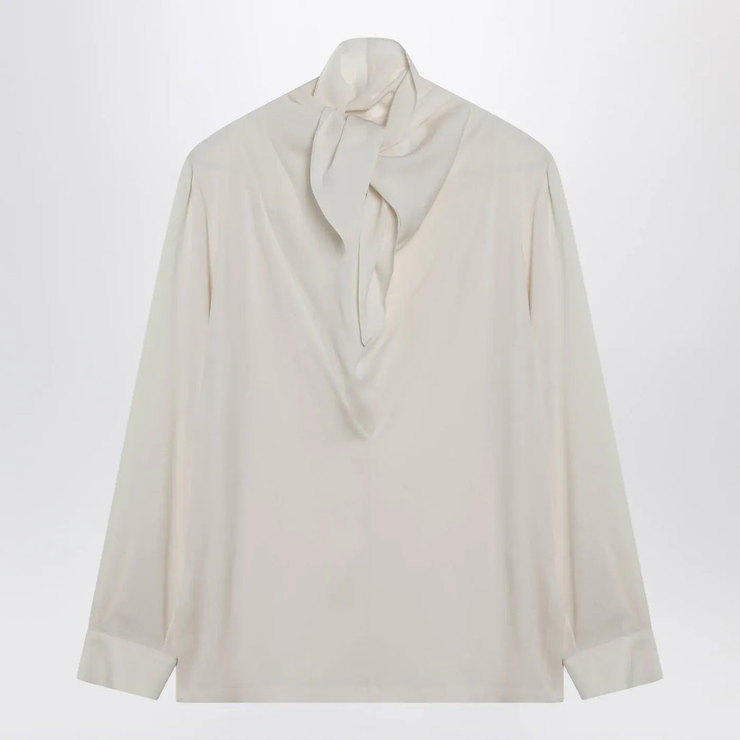 Max Mara - Ivory silk charmeuse blouse Brand Shirts &amp; Tops 40  IT