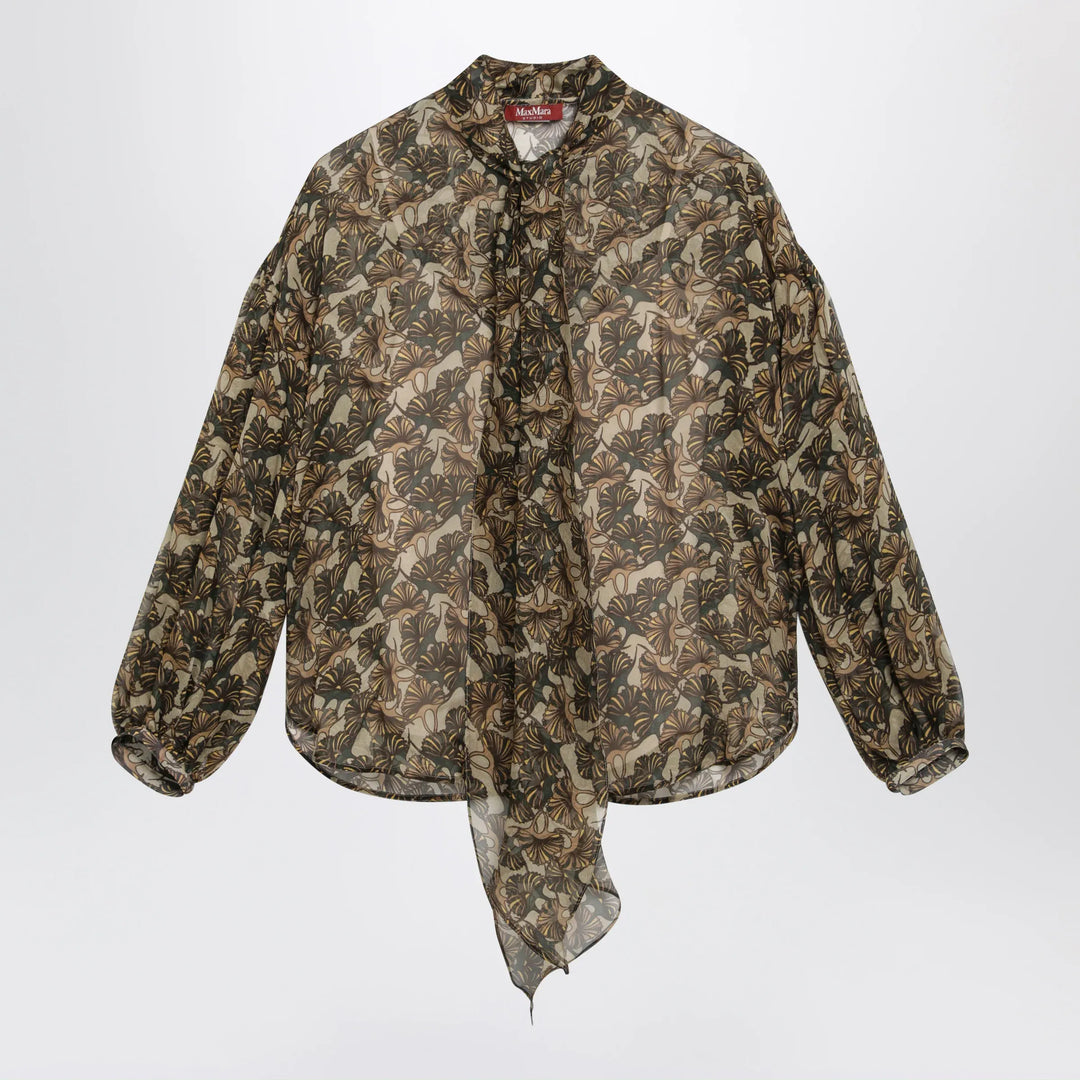 Max Mara Studio - Printed silk chiffon blouse Brand Shirts &amp; Tops 40  IT