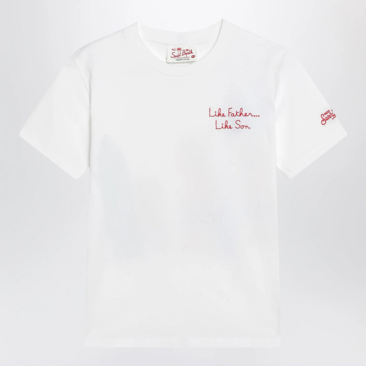 MC2 Saint Barth - White T-shirt with The Simpsons Homer and Bart print Brand Shirts &amp; Tops 1Y