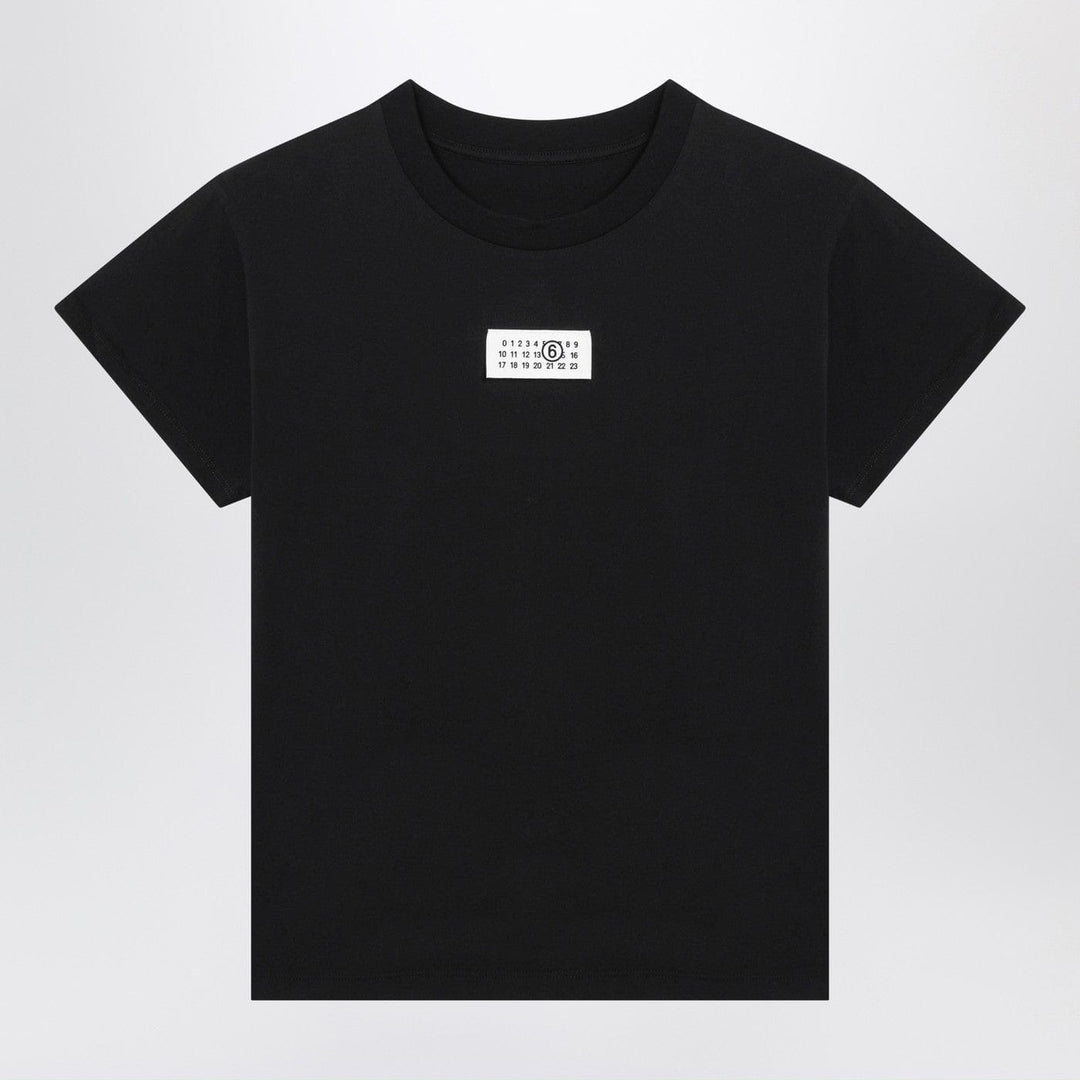Shirts &amp; Tops MM6 Maison Margiela - Black T-shirt with Numeric Signature patch Brand