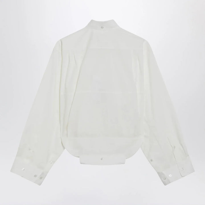MM6 Maison Margiela - White cotton shirt with mirrored effect Brand Shirts &amp; Tops
