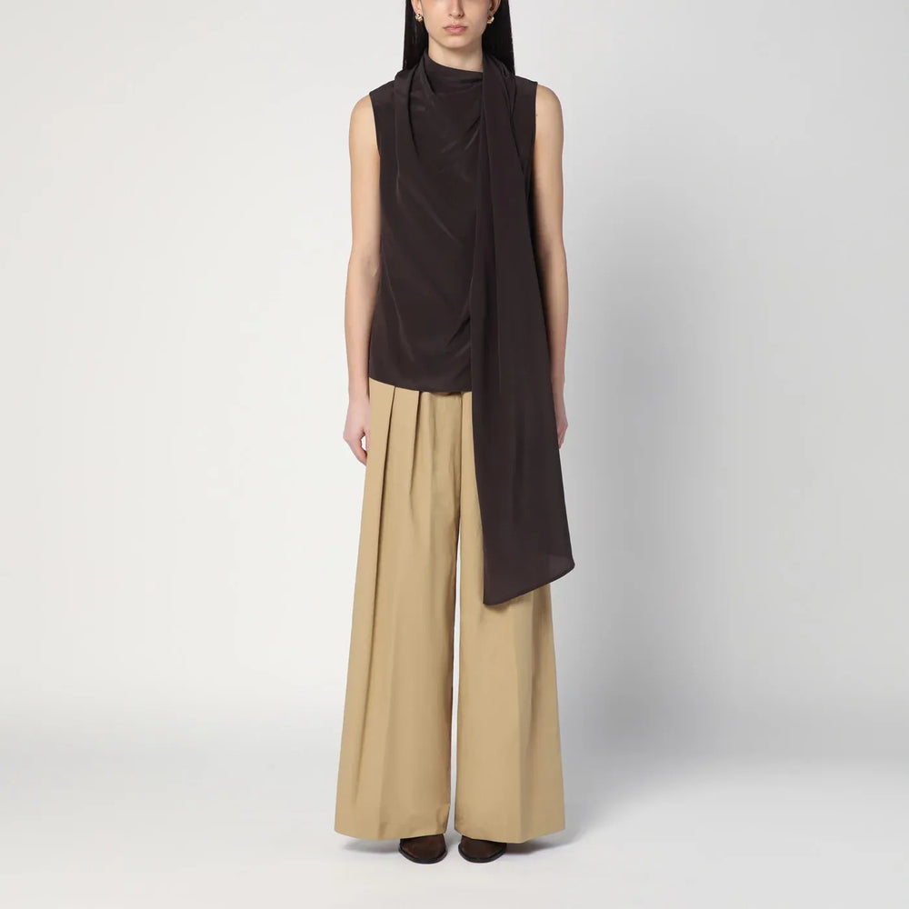 P.A.R.O.S.H. - Brown silk blouse Brand Shirts & Tops S