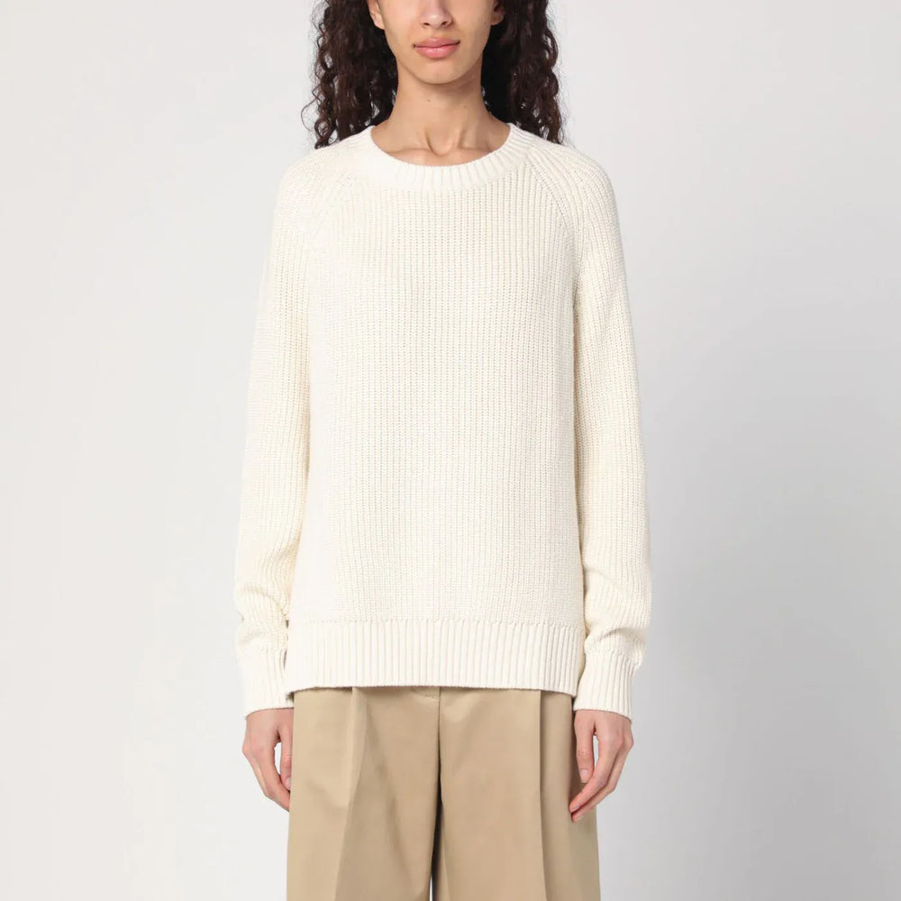 P.A.R.O.S.H. - Sweater cream in cotton and cashmere Brand Shirts & Tops L