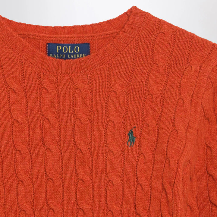 Polo Ralph Lauren - Orange Cable-Knit Wool and Cashmere Sweater Brand Shirts &amp; Tops