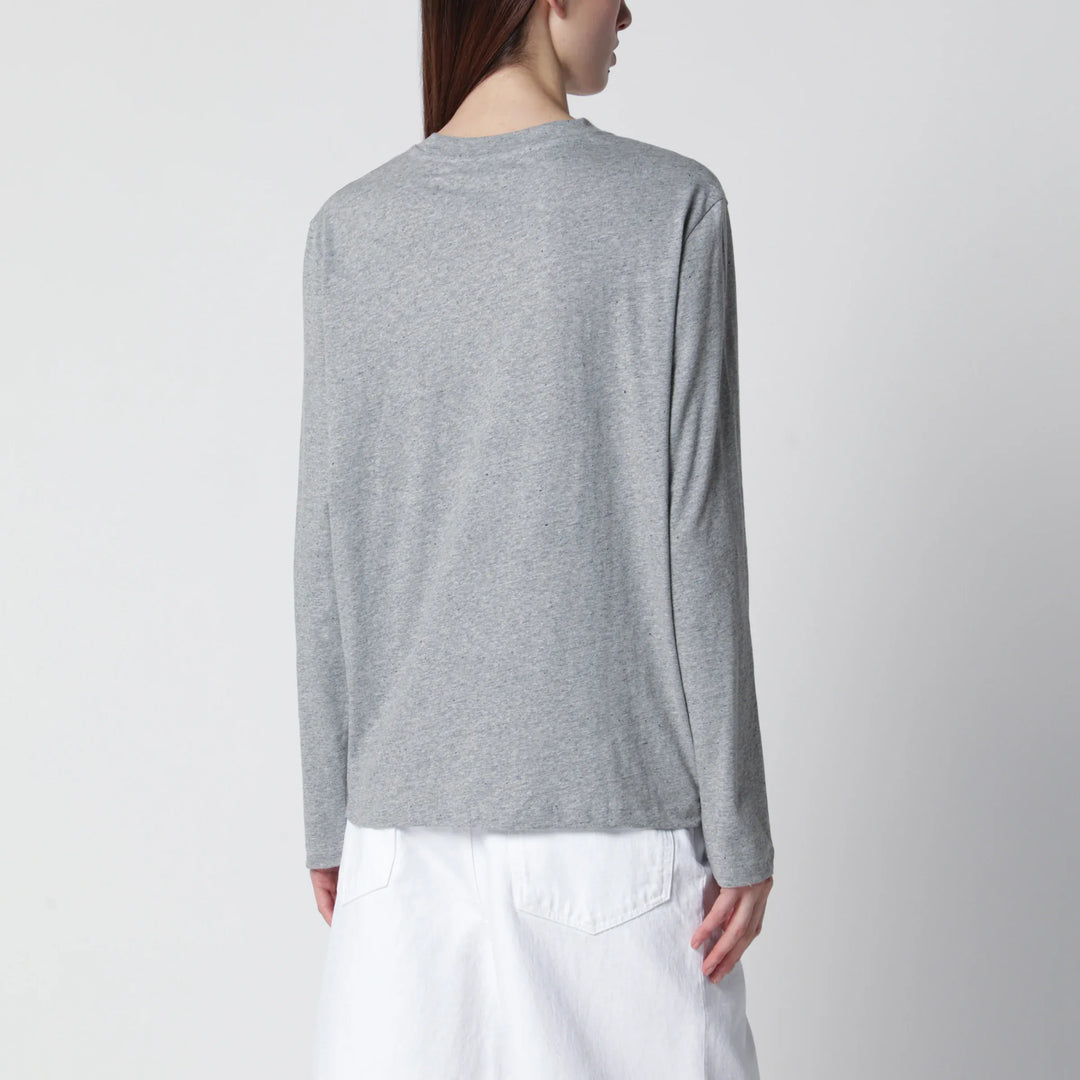 Róhe - Light grey mélange long-sleeve T-shirt Brand Shirts &amp; Tops