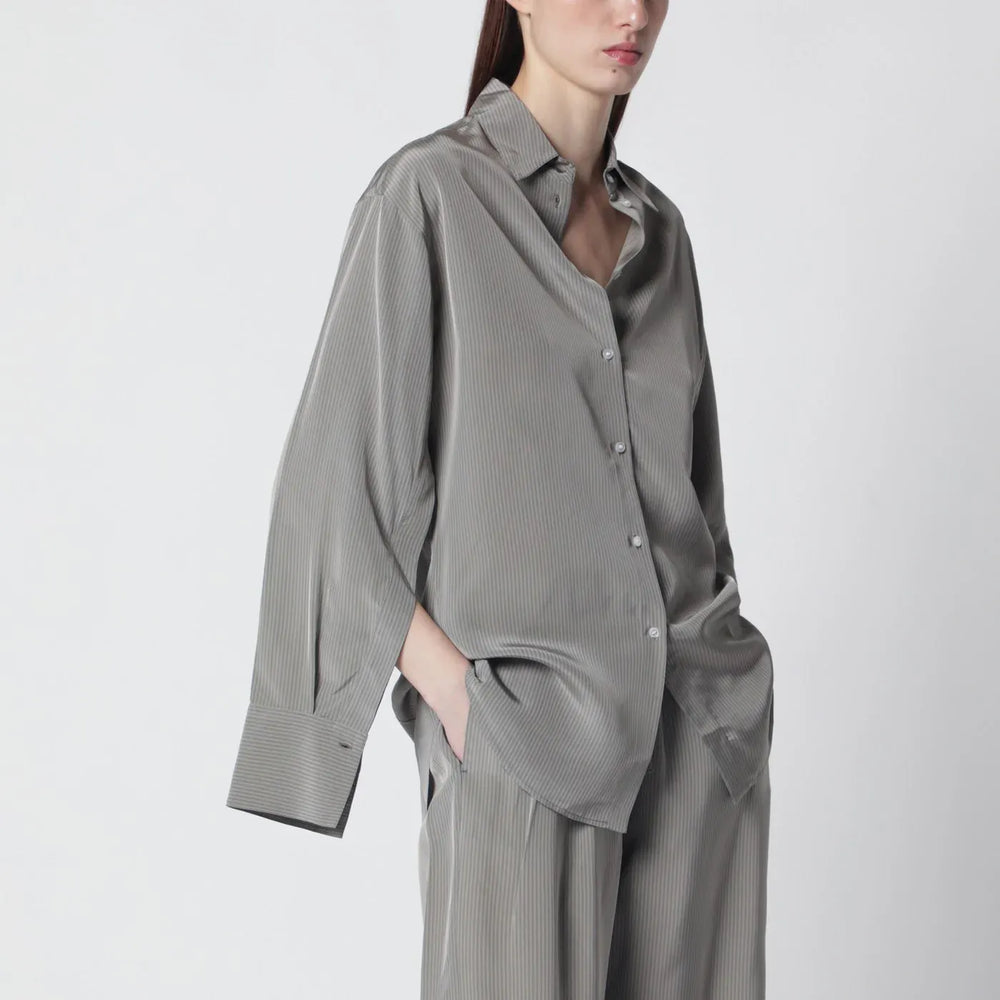 Róhe - Light grey striped oversized shirt Brand Shirts & Tops 36  FR