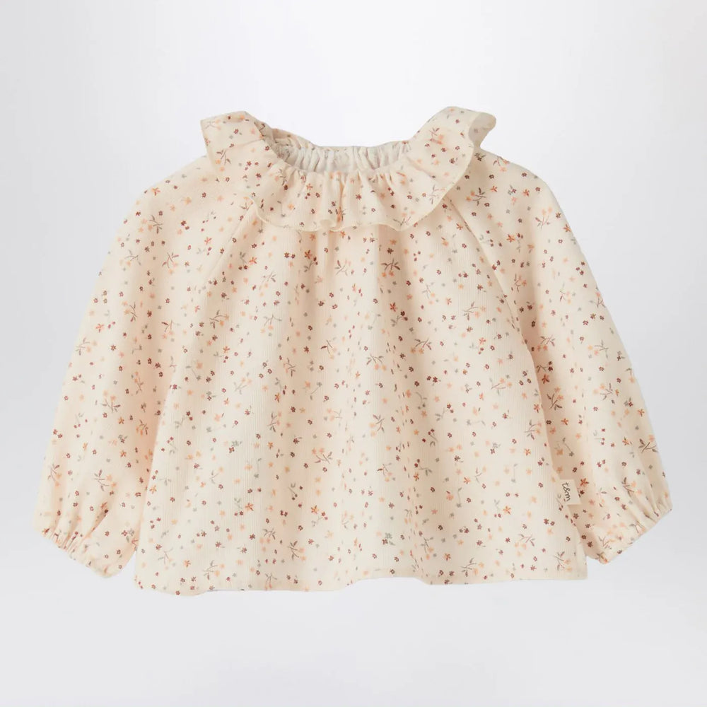 Teddy & Minou - Cream blouse with floral print Brand Shirts & Tops 12/18M