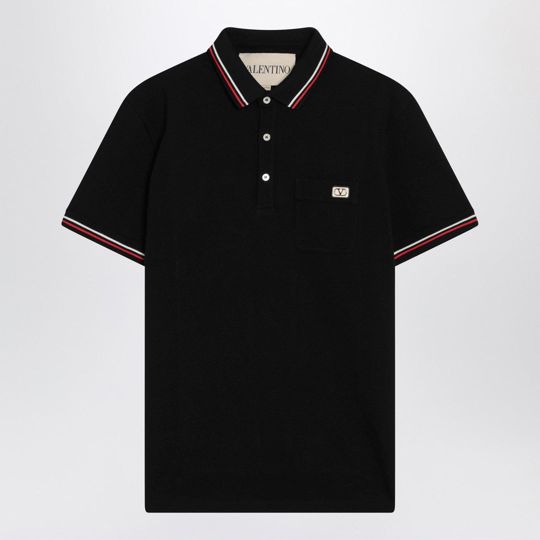 Shirts &amp; Tops Valentino - Black polo shirt with Vlogo Signature Brand