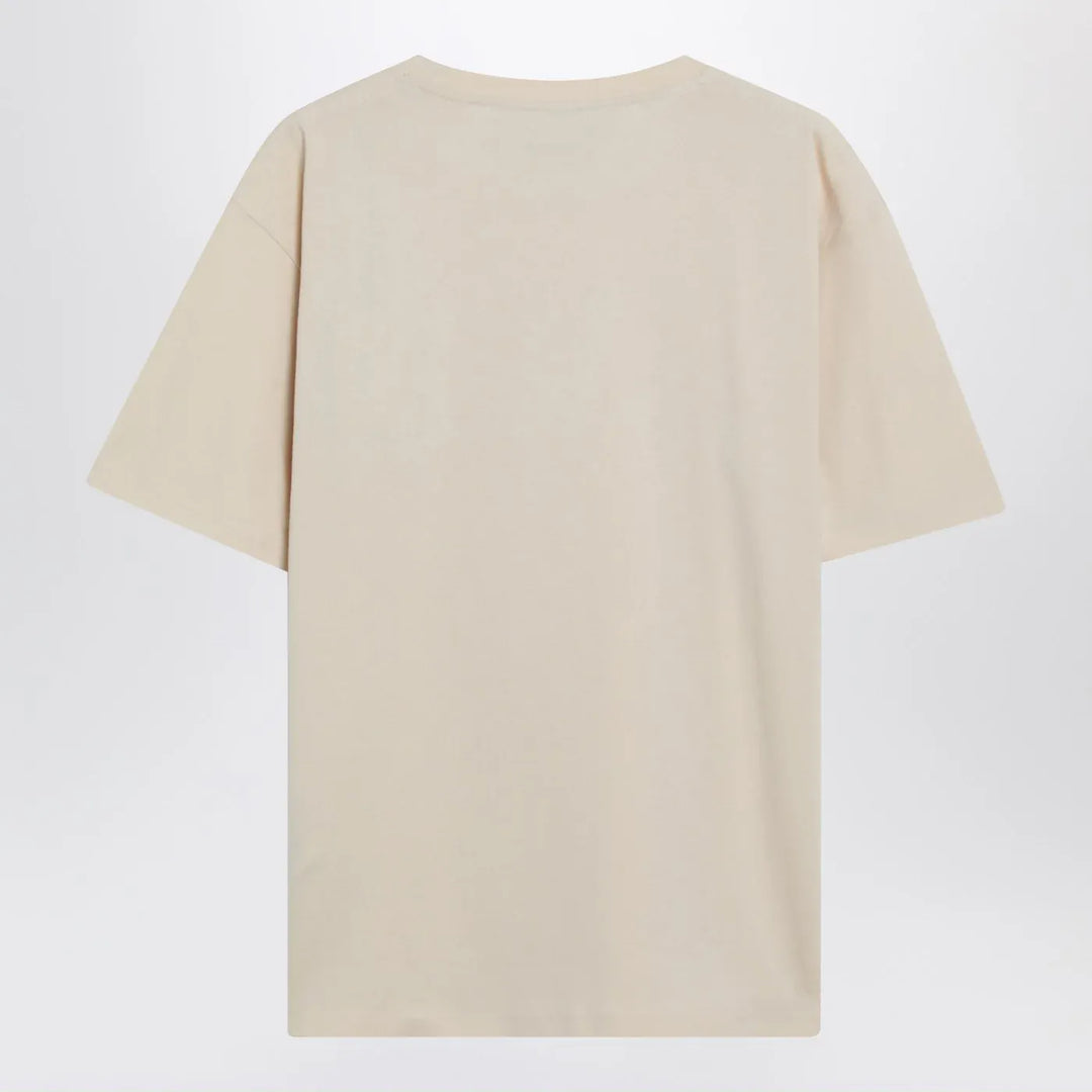 Valentino - Butter-colored “Made In Valentino” T-shirt Brand Shirts &amp; Tops
