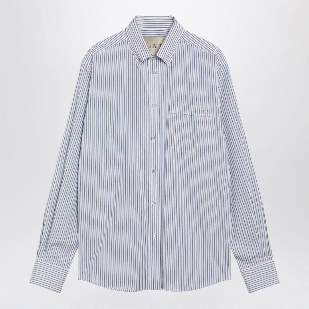 Shirts & Tops Valentino - Ivory shirt with light blue and blue stripes Brand