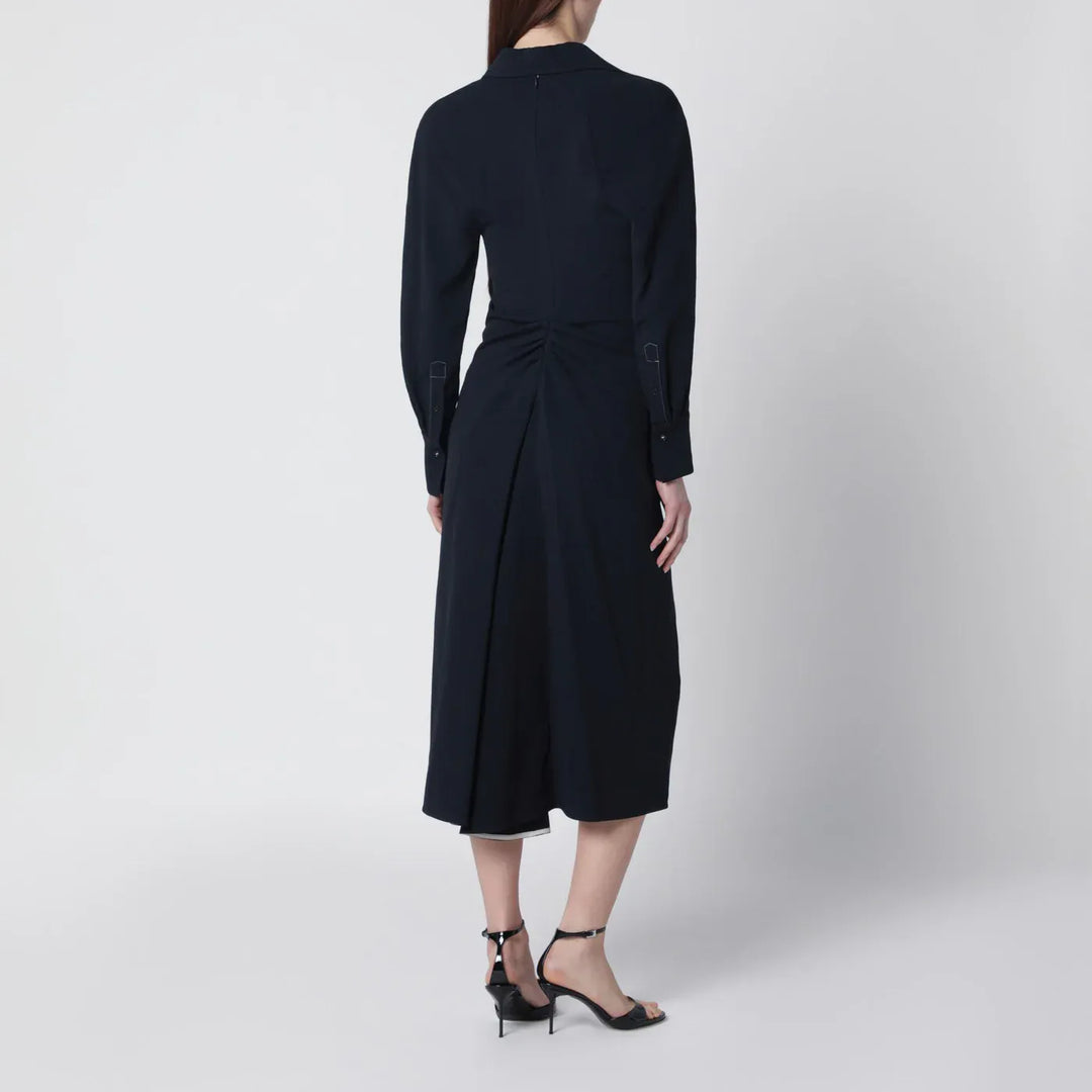 Victoria Beckham - Navy blue midi shirt dress Brand Shirts &amp; Tops 10 UK
