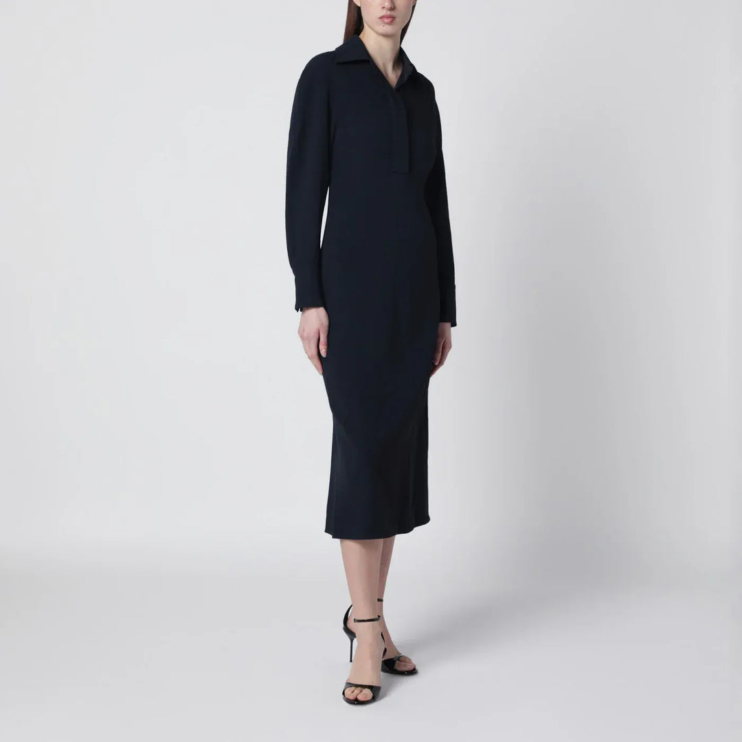 Victoria Beckham - Navy blue midi shirt dress Brand Shirts &amp; Tops 10 UK