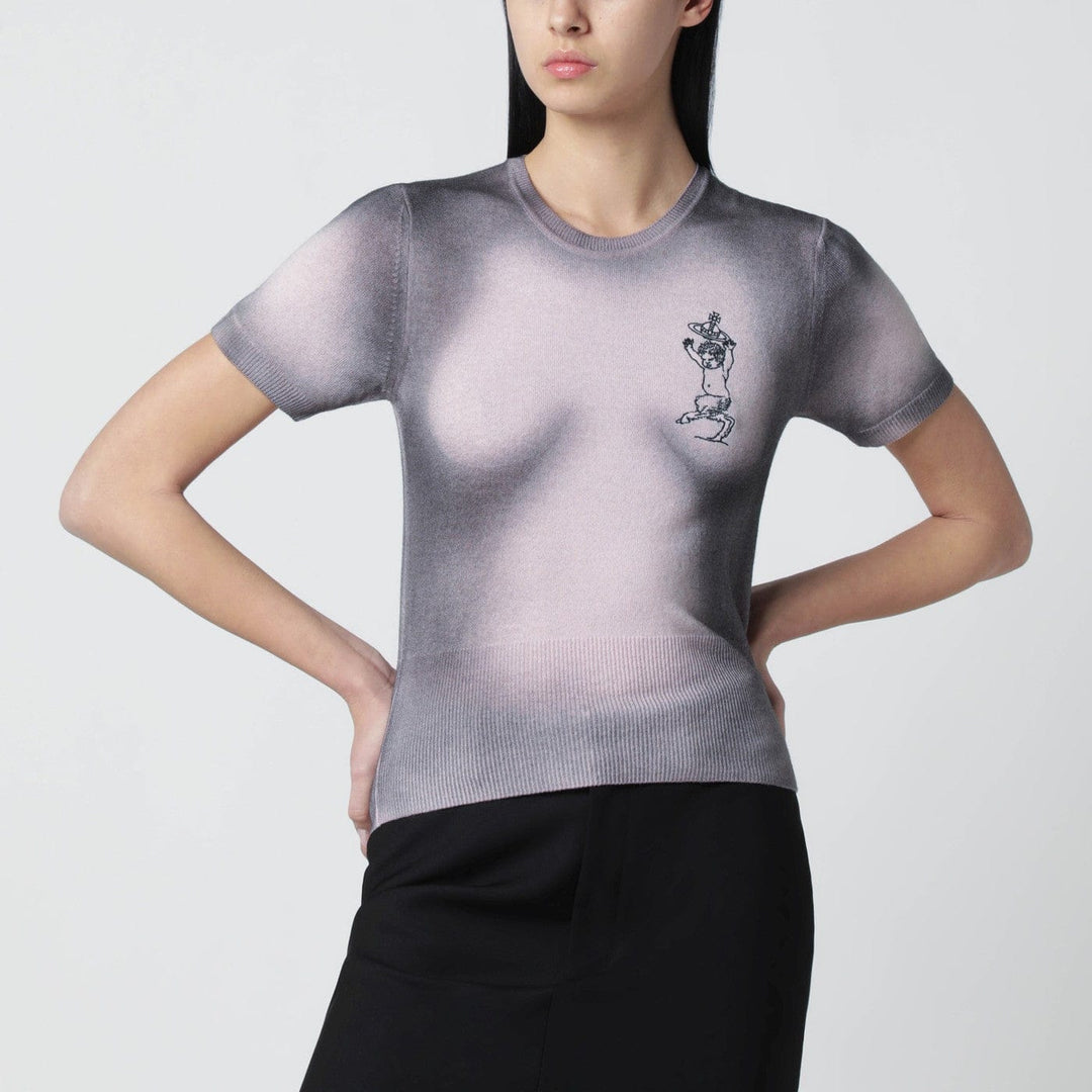 Shirts &amp; Tops XS Vivienne Westwood - Pink/black dégradé-effect knit top Brand
