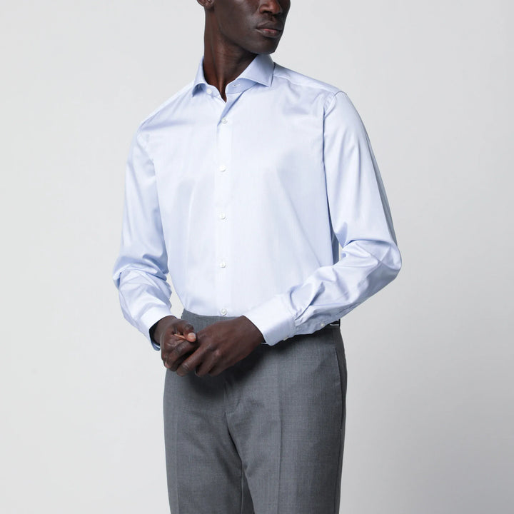 XACUS - Travel Tailor Fit light blue shirt Brand Shirts &amp; Tops 40