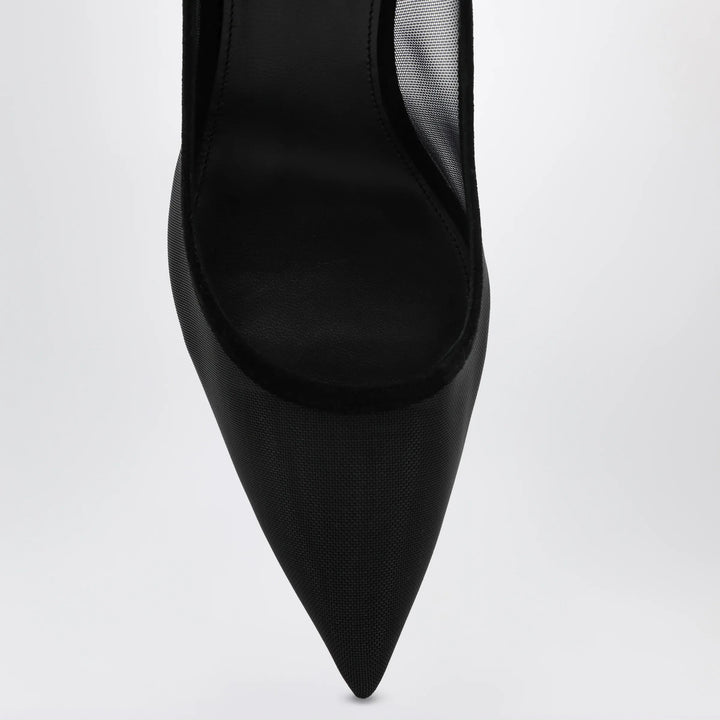 Aquazzura - Black Bow Tie pumps in mesh and suede Brand Shoes
