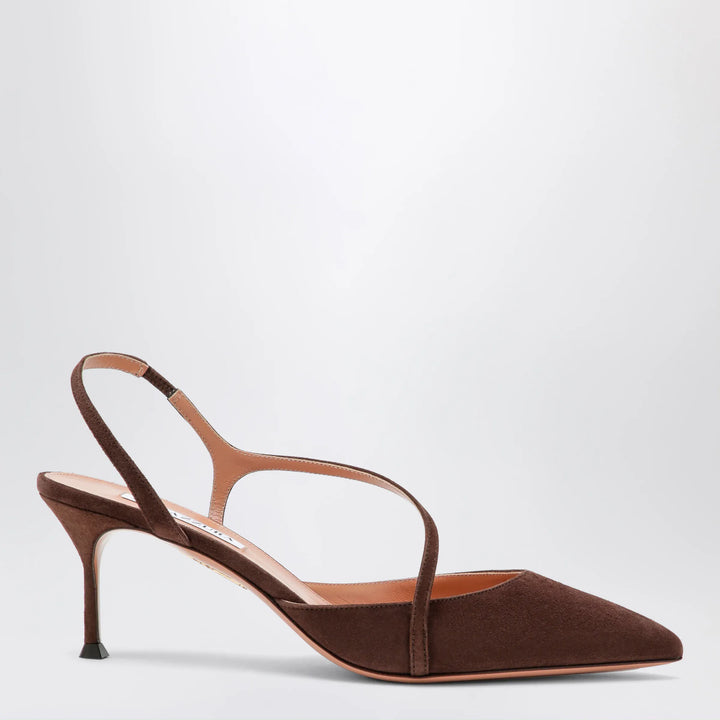 Aquazzura - Espresso Dynasty suede pumps Brand Shoes 41 IT
