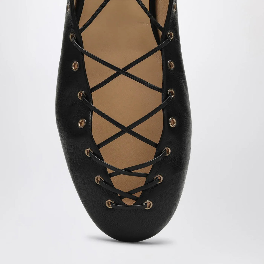Chloé - Black leather ghillie ballerinas Brand Shoes 36,5 IT