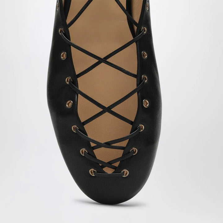 Chloé - Black leather ghillie ballerinas Brand Shoes 36,5 IT