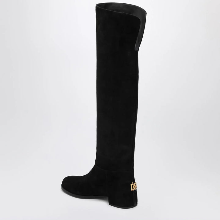 Dolce&amp;Gabbana - High suede boot black Brand Shoes