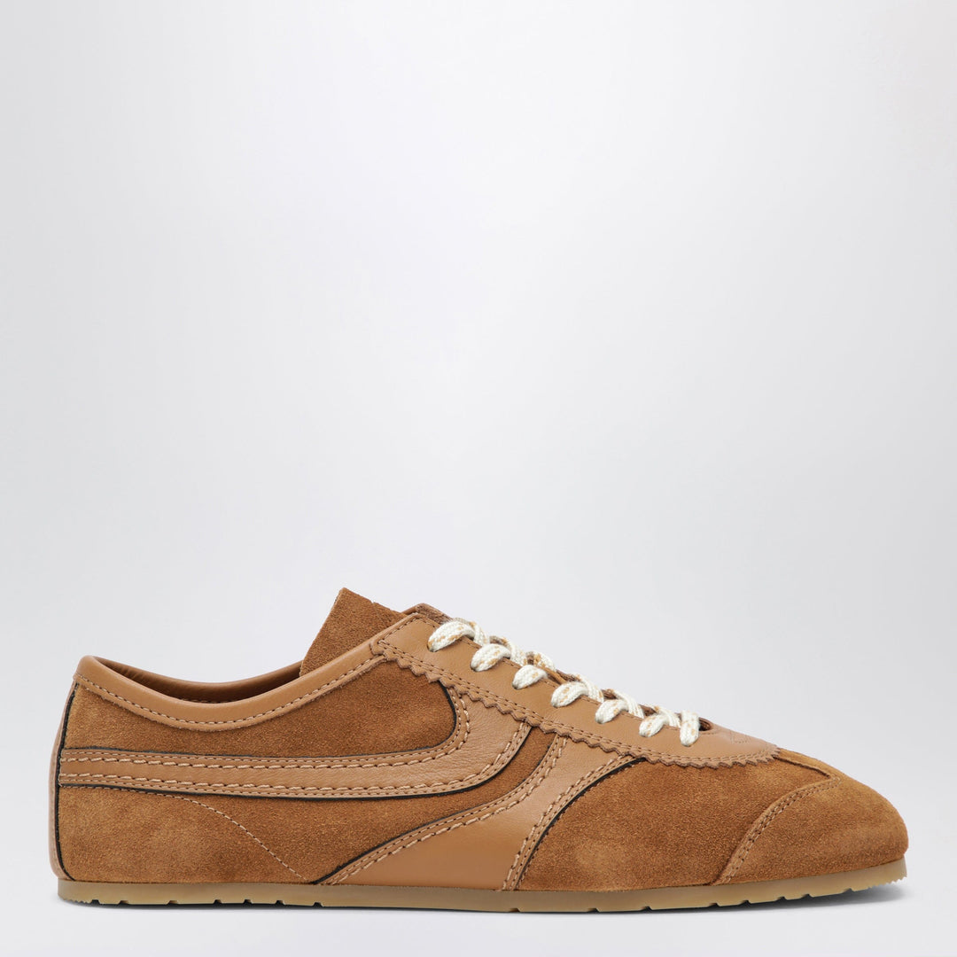Shoes Dries Van Noten - Brown leather and suede sneakers Brand