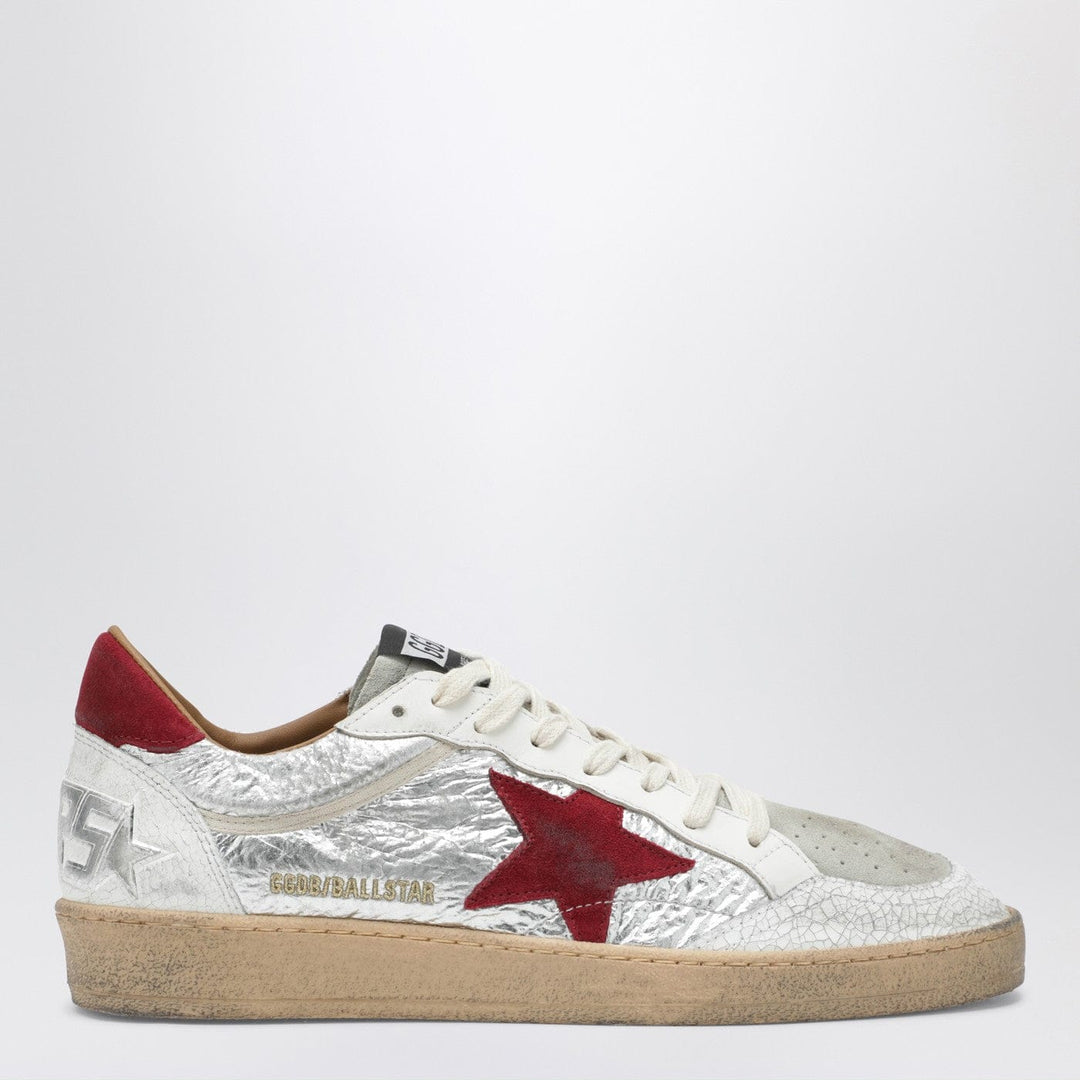Shoes Golden Goose - Ball Star silver/red sneakers Brand