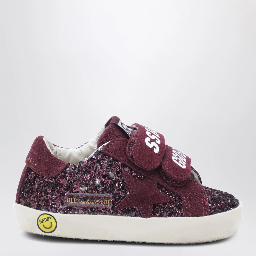 Golden Goose - Old School Sneakers in burgundy glitter Brand Shoes 20