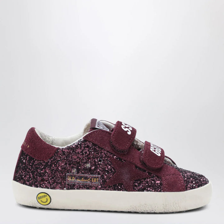 Golden Goose - Old School Sneakers in burgundy glitter Brand Shoes 22