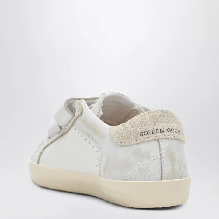 Golden Goose - Old School Sneakers in white with leopard-print star Brand Shoes