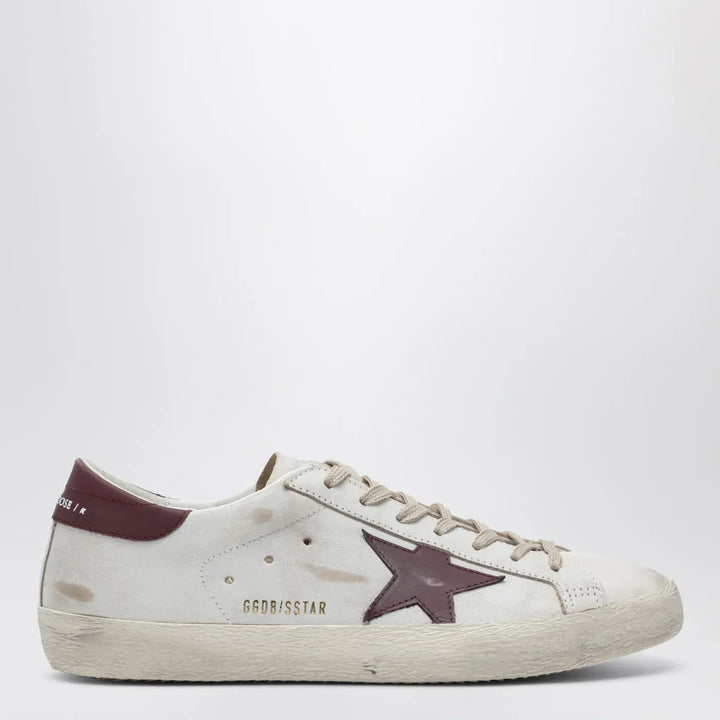 Golden Goose - Super-star Sneakers white/burgundy vintage effect Brand Shoes 39 IT