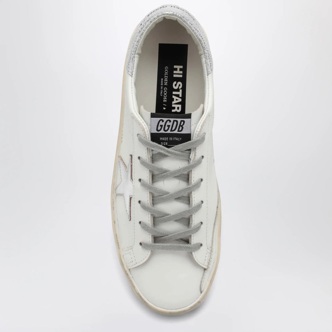 Golden Goose - White/silver Hi-Star Sneakers Brand Shoes