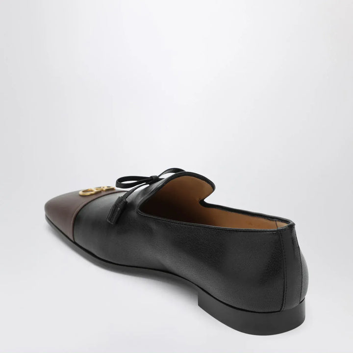 Valentino Garavani - Babouchoes VLogo Loafers in Leather Brand Shoes