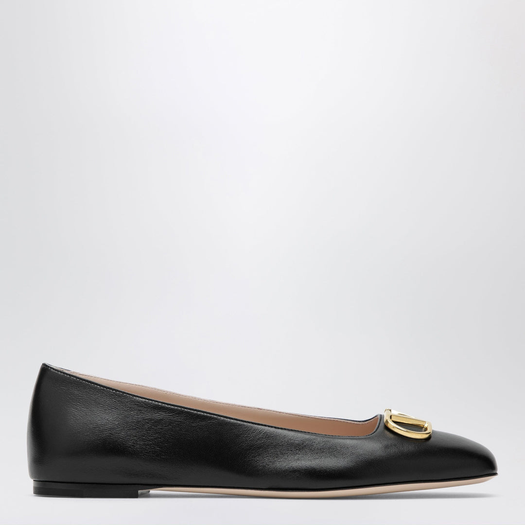 Shoes Valentino Garavani - Black VLogo Signature ballerina flats in nappa leather Brand