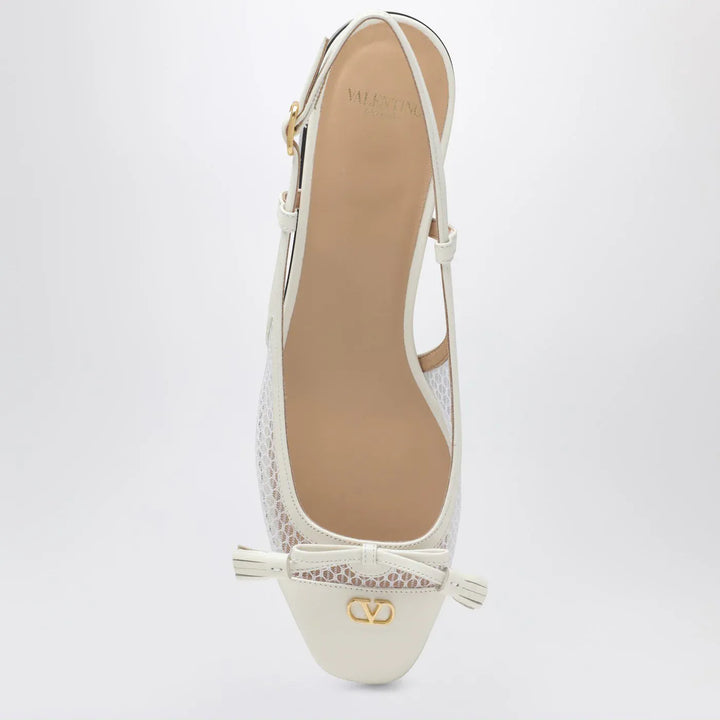Valentino Garavani - Valet Du Roi slingback ballerina ivory Brand Shoes
