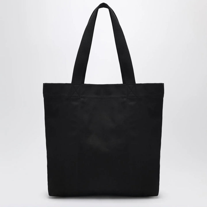 adidas Y-3 - Black canvas bag with logo print Brand Shopper Bag TU