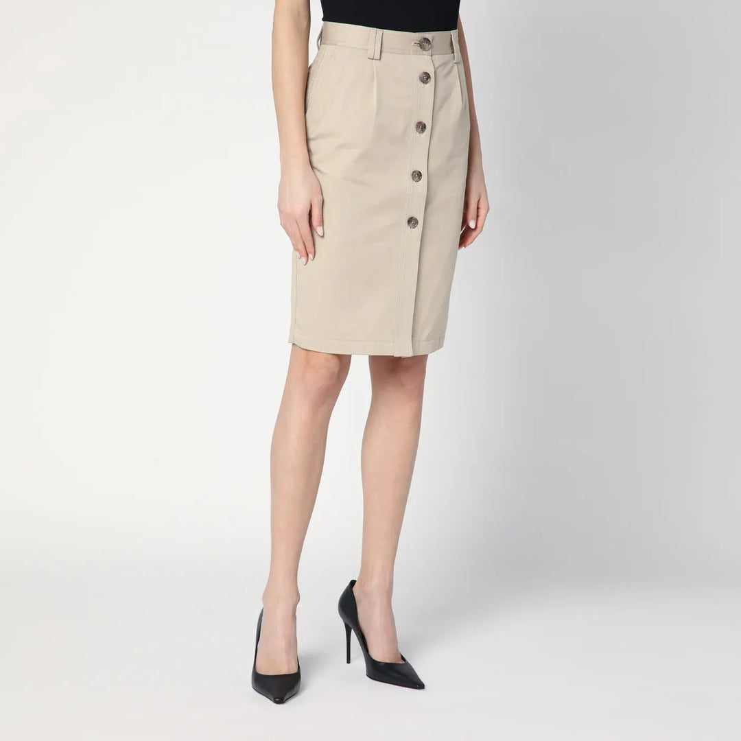 ANINE BING - Beige buttoned pencil skirt Brand Skirts