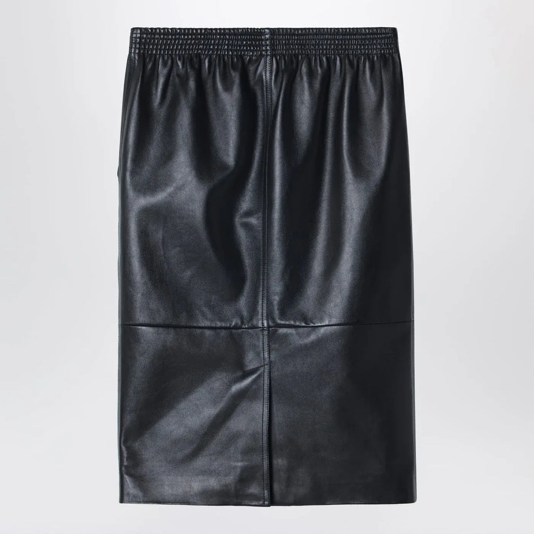 Chloé - Black pencil skirt in plongé nappa leather Brand Skirts