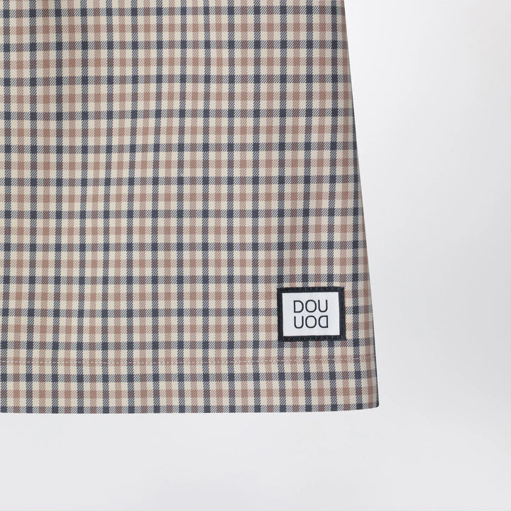 Douuod - Betulla beige mini skirt with check pattern Brand Skirts