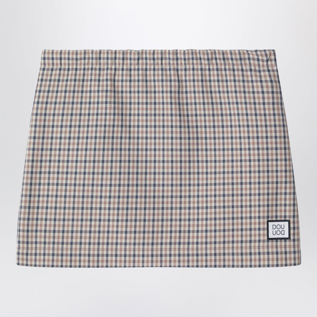 Skirts 8 Douuod - Betulla beige mini skirt with check pattern Brand